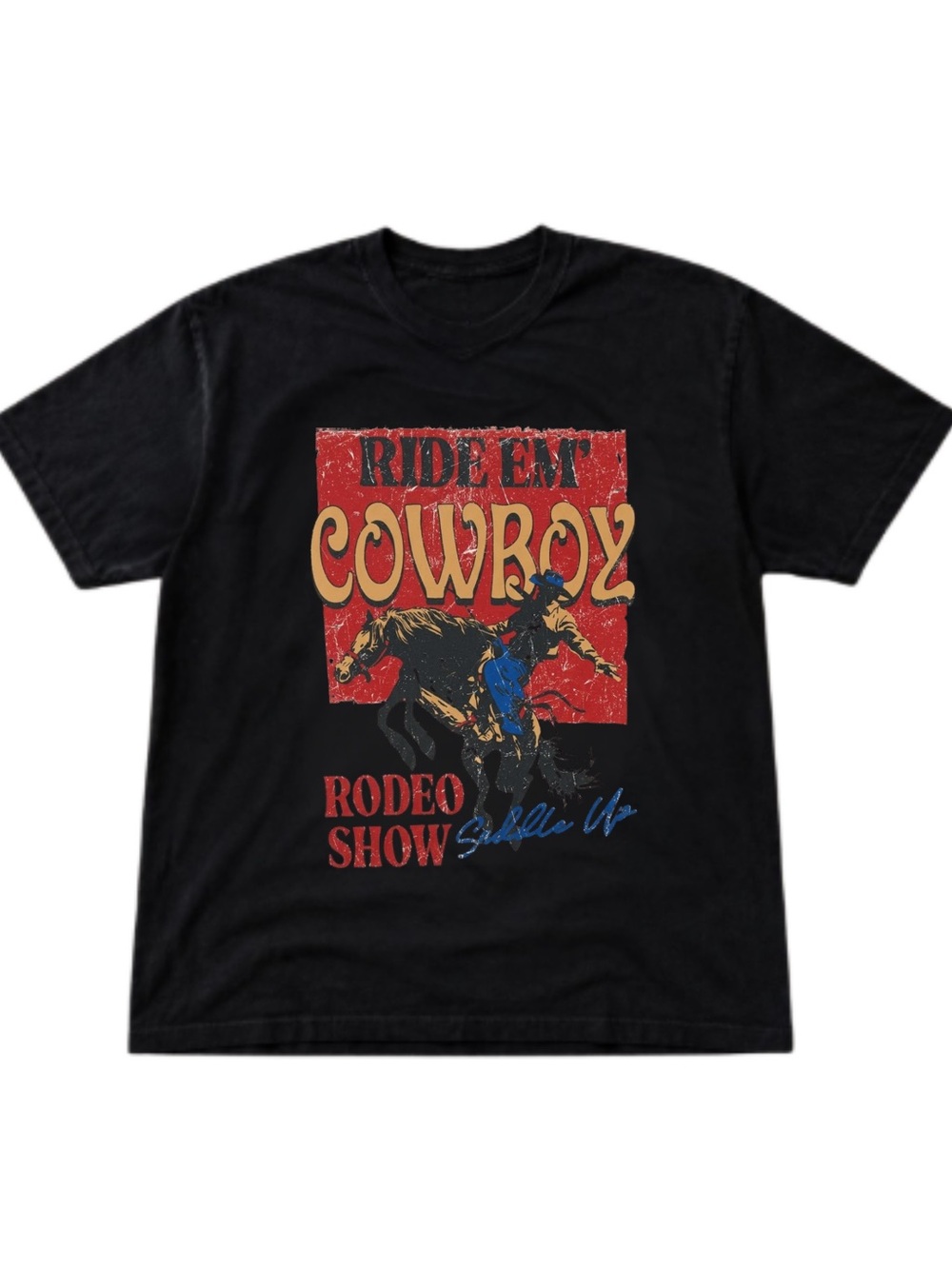 Gildan Black 'Ride Em Cowboy' Rodeo Graphic Tee